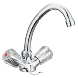 Schüte Schüte Washbasin Mixed Crane Two -Buttons Savino Chrome -farvet