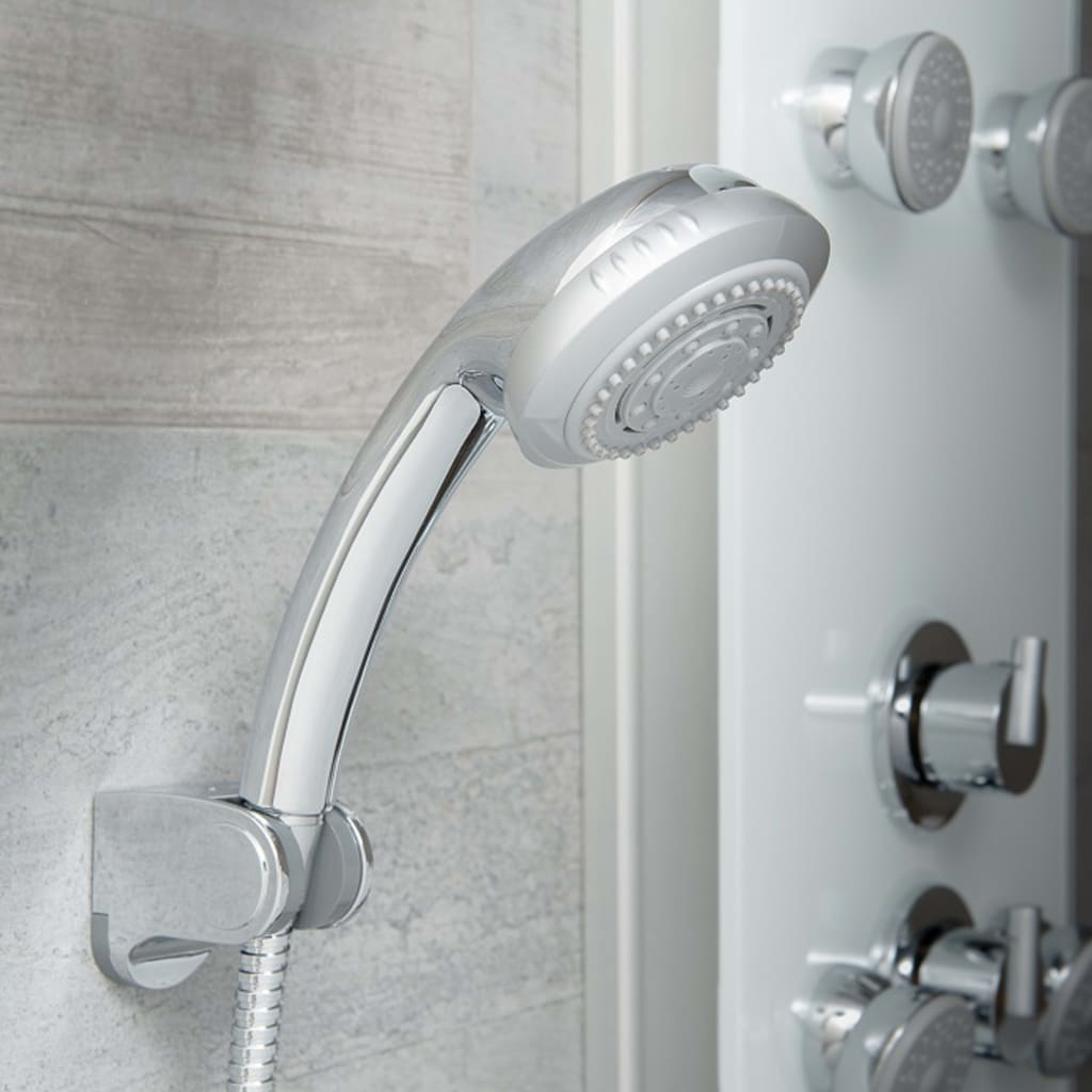 Schütte Schütte shower panel with thermostatic mixer Lanzarote glass white