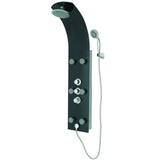 Schütte Schütte shower panel with thermostatic tap Lanzarote Glass Black