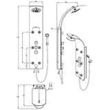 Schütte Schütte shower panel with thermostatic tap Lanzarote Glass Black