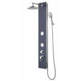 Schütte Schütte shower panel with a button tap Glasduschanel Glas Anthracite