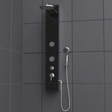 Schütte Schütte shower panel with a button tap Glasduschanel Glas Anthracite