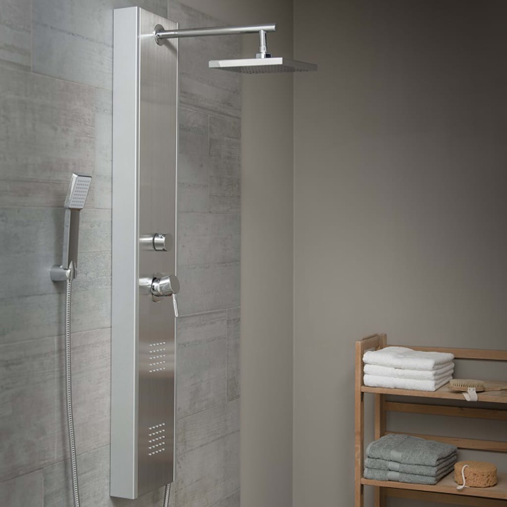 Schütte Schütte shower panel with a button mixer Tahiti stainless steel