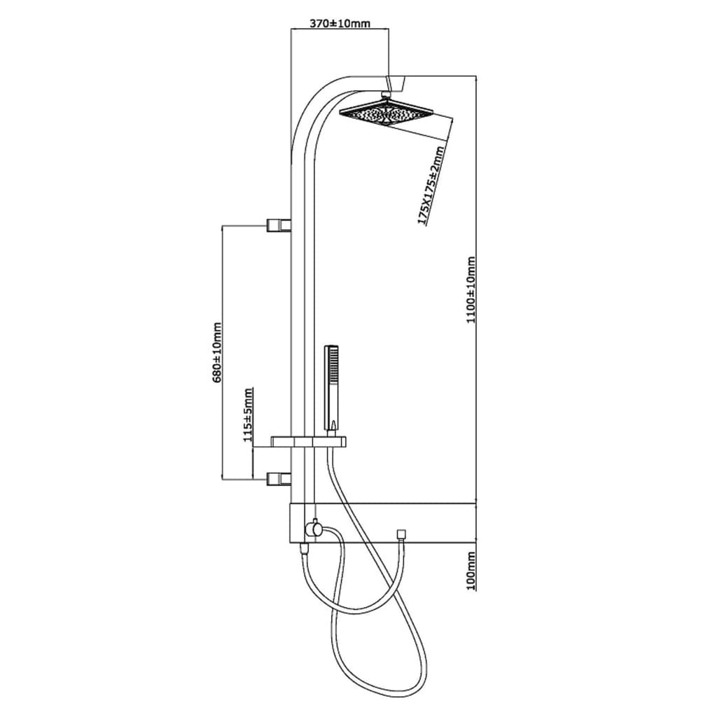 Schütte Schütte rain shower set Madagascar white and chrome -colored