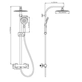 Schütte Schütte Rain shower set Madura Fresh Matzwart