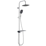 SCHUTTE PLAIN DOUCH SECH avec plateau latéral Aquastar chromé