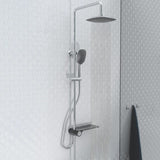 Schütte Schütte Rain shower set with side plateau aquastar chrome-colored anthacite