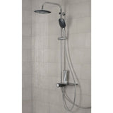 Schütte Schütte Rain shower set with side plateau aquastar chrome-colored anthacite