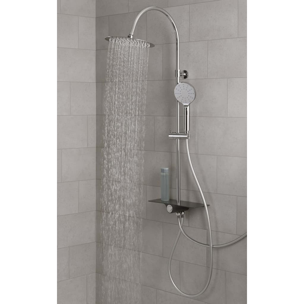 Schütte Schütte rain shower set with plateau aquastar chrome-colored anthacite