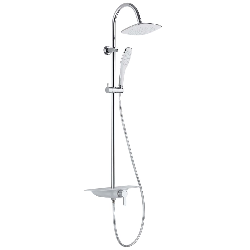 Ensemble de douche de pluie Schütte avec un robinet et un plateau de la voie navigable-blanc-blanc