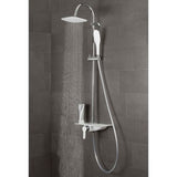 Schütte Schütte rain shower set with mixer tap and plateau waterway chrome-white