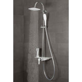 Ensemble de douche de pluie Schütte avec un robinet et un plateau de la voie navigable-blanc-blanc