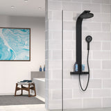 Ensemble de douche principal Schütte avec magazine Thermostat Samoa Rain Matzwart