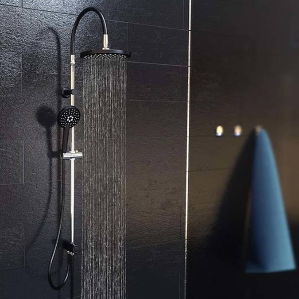 SCHUTTE PLAIN DOUCH MATAO RAINE CHROME MATTE Black
