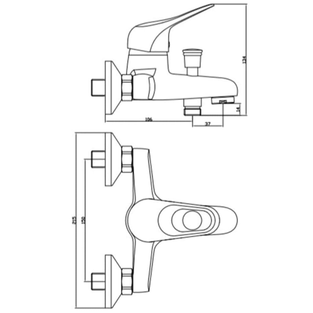 Schütte Schütte Bad- Shower mixer Porto Chrome