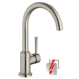 Schütte Schütte Eenknops mixer with round spout Cornwall low-pressure stainless steel look