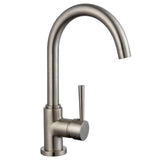 Schütte Schütte Eenknops mixer with round spout Cornwall low-pressure stainless steel look