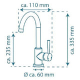 Schütte Schütte Eenknops mixer with a high round spout Cornwall Matzwart