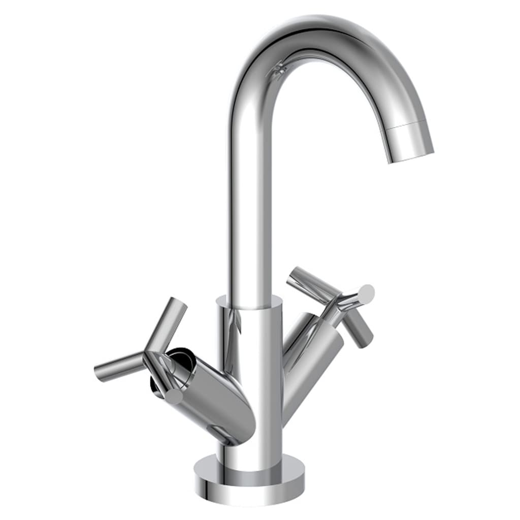 Schütte Schütte Wash -basin blandad kran två -knappar Eliot Chrome -färgade