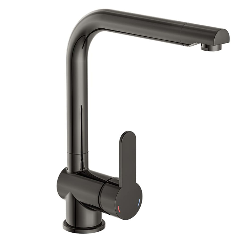 Schütte Schütte Eenknops mixer with a high spout Rio High gloss graphite color