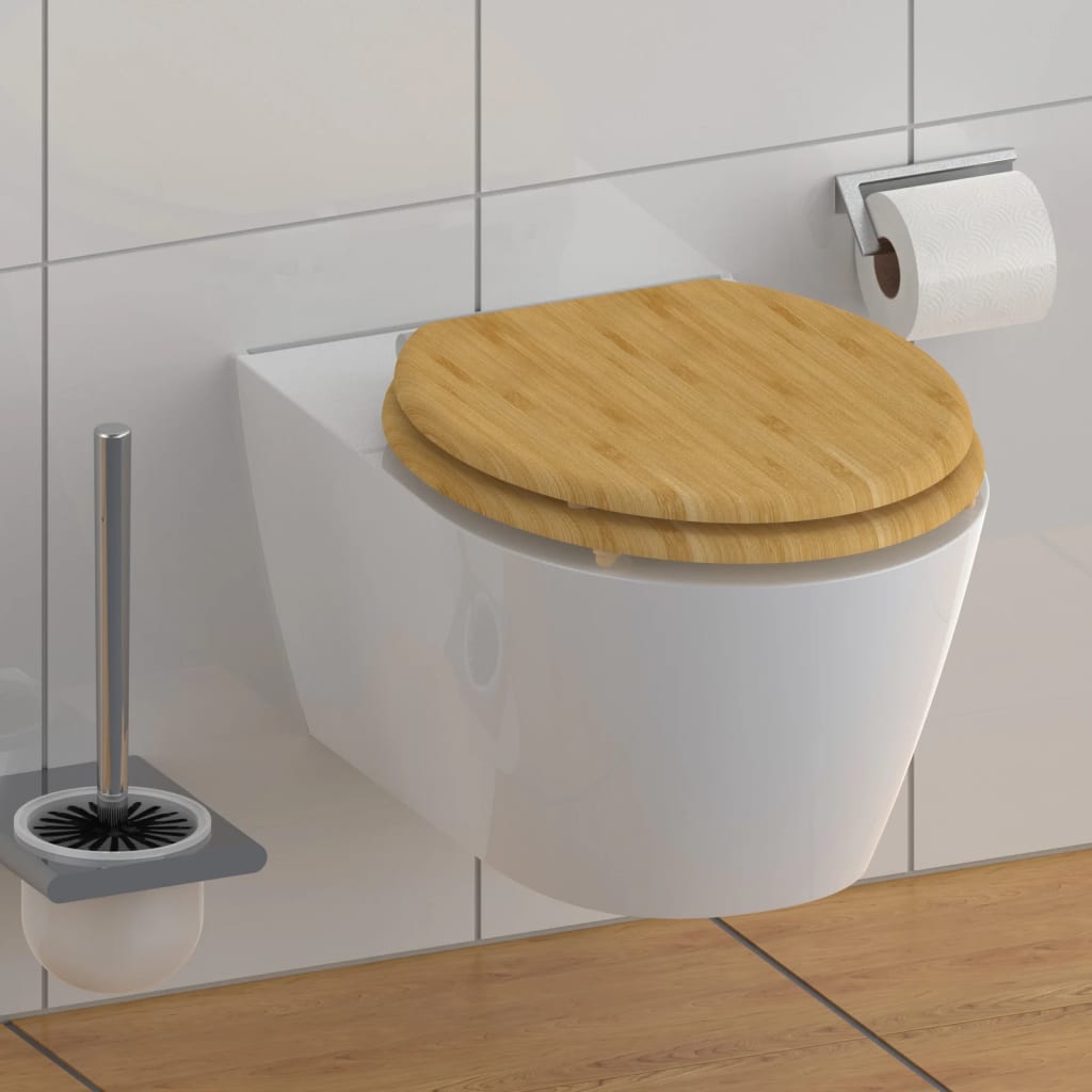 Schütte Schütte toilet seat with soft-close natural bamboo