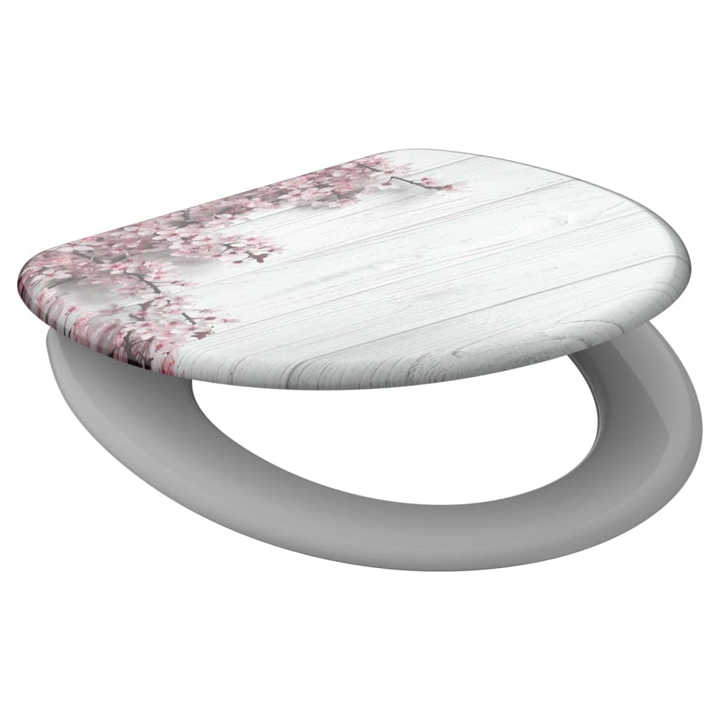 Schütte Schütte toilet seat with soft-close flowers wood