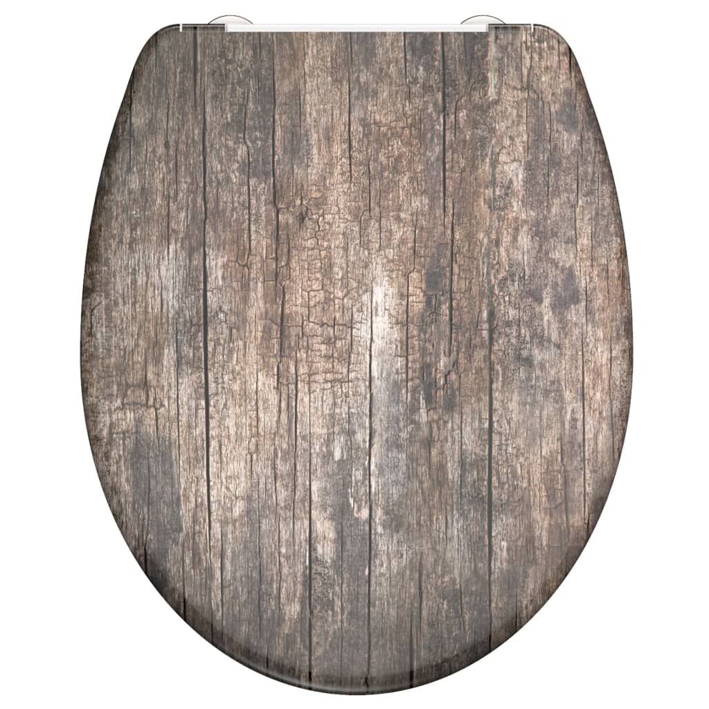 Schütte Schütte toilet seat with soft-close old Wood Duroplast with print