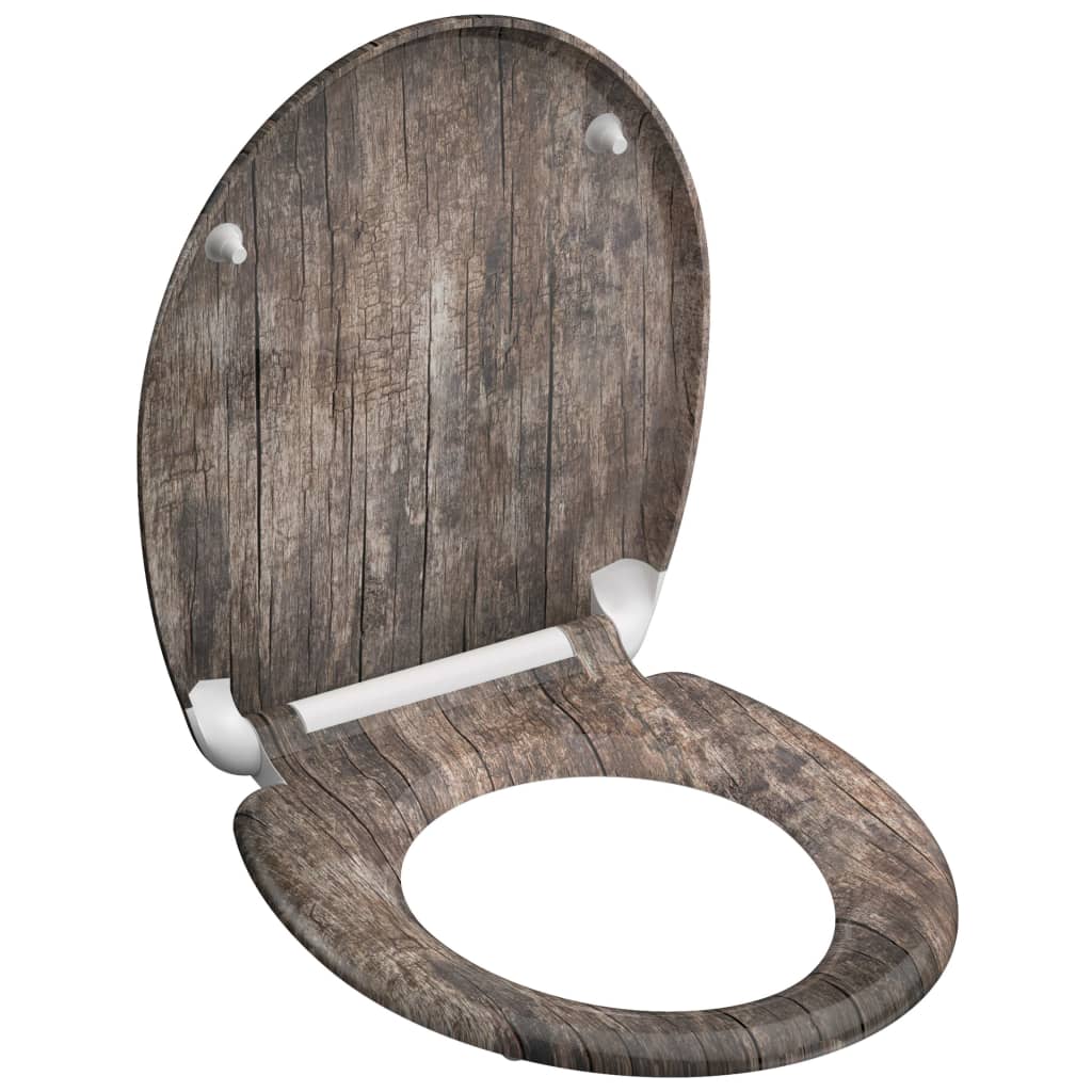 Schütte Schütte toilet seat with soft-close old Wood Duroplast with print