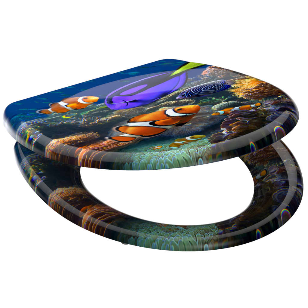 Schütte Schütte toilet seat with soft-close Sea Life Duroplast with print