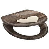 Schütte Schütte toilet seat with soft-close Wood Heart Duroplast with print