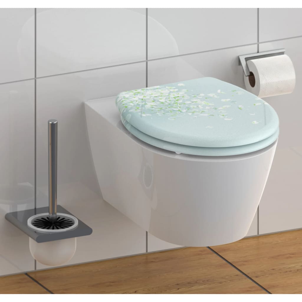 Schütte Schütte toilet seat with soft-close Quick-release flower in the wind