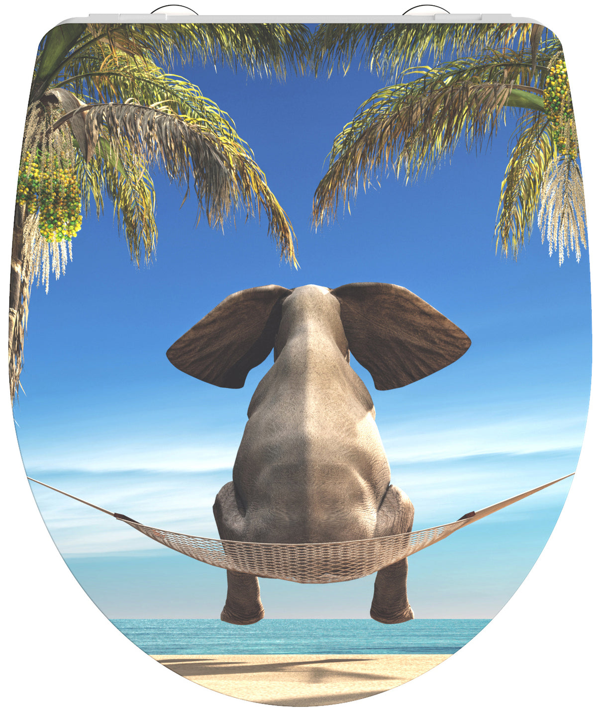 Siège de toilette Schütte avec un gloss élevé de Duroplast Happy Elephant Happy Elephant