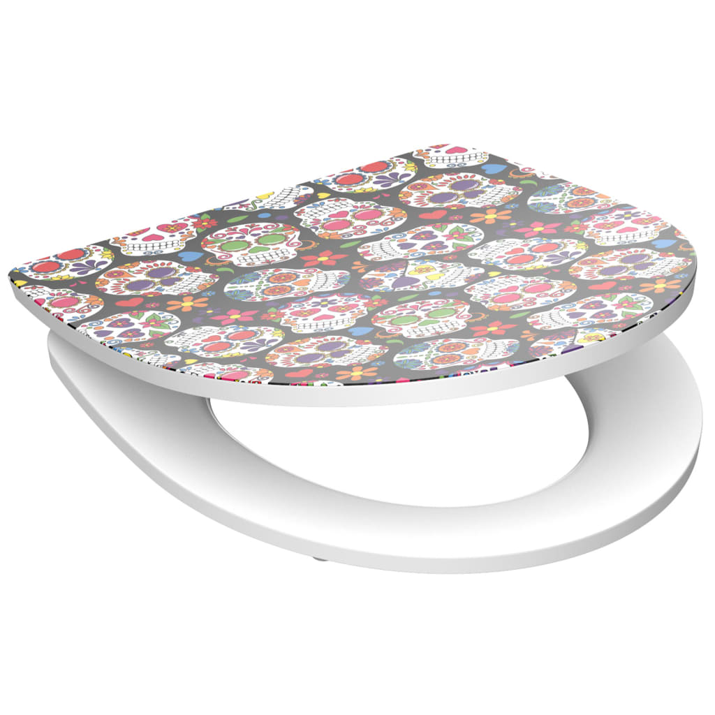 Schütte Schütte toilet seat with soft-close crazy skull duroplast high gloss