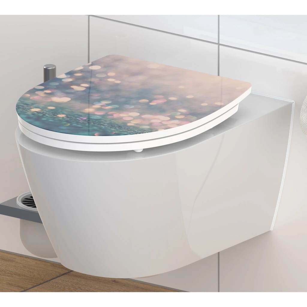 Schütte Schütte toilet seat with soft-close Magic Light Duroplast High gloss