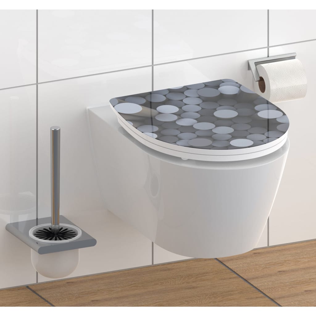 Schütte Schütte toilet seat with soft-close quick-release high-gloss round dips