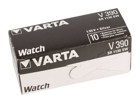 Pile bouton Varta v390 argent