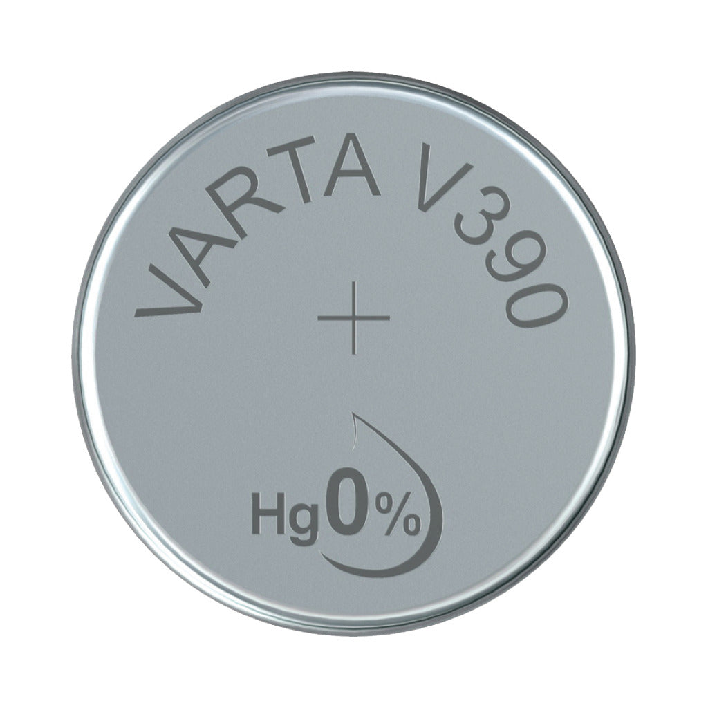 Pile bouton Varta v390 argent