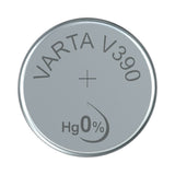 Pile bouton Varta v390 argent