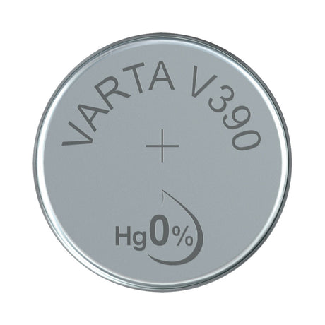 Pile bouton Varta v390 argent