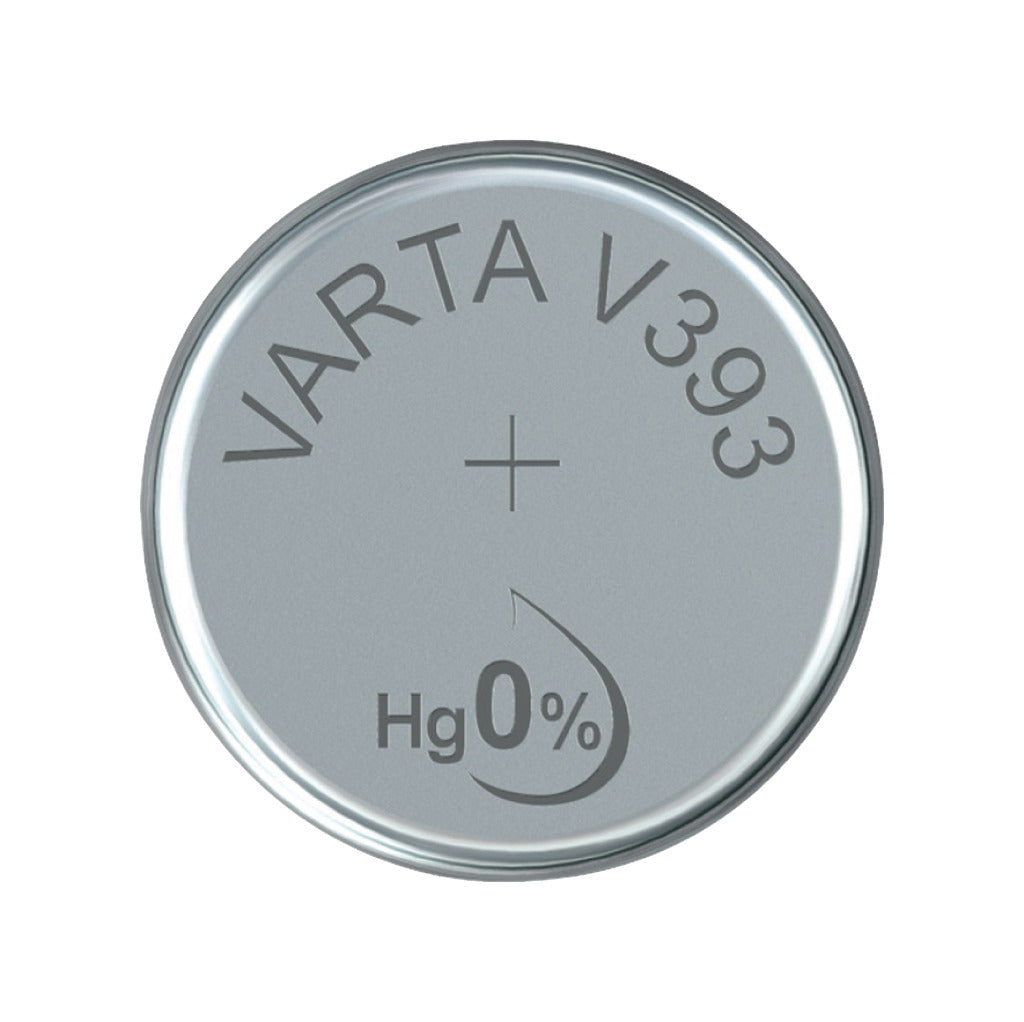 Pile bouton Varta v393 argent