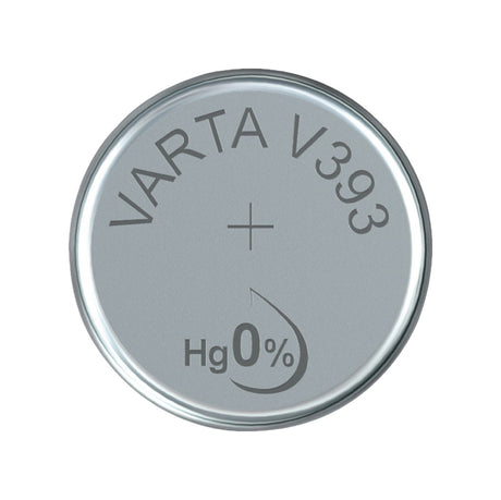 Pile bouton Varta v393 argent