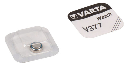 Pile bouton Varta v377 argent