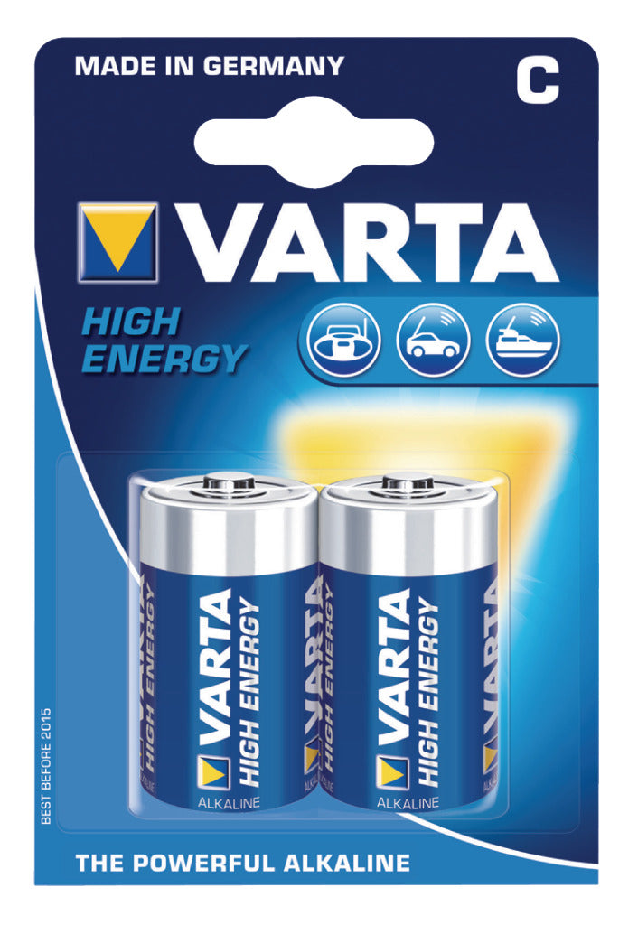 Varta 4914 2b pile alcaline c lr14 1,5 v haute énergie 10 blisters