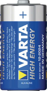 Varta 4914 2b pile alcaline c lr14 1,5 v haute énergie 10 blisters