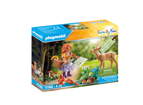 Playmobil herboriste amusant en famille avec cerf - 71188