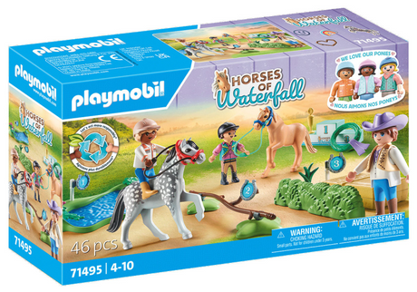 Playmobil chevaux de tournoi de poneys cascade - 71495