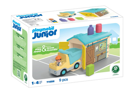 Playmobil 71686 ouvrier junior avec garage de tri