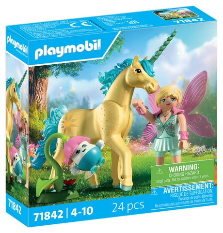Playmobil 71842 Licorne à collectionner en fleur de soleil avec fée | 2 pièces