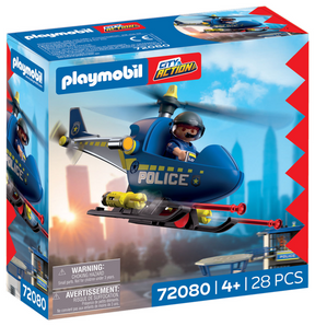 Hélicoptère de police d'action Playmobil City