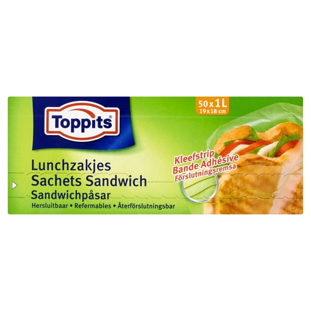 Toppits TopPit Sac à lunch Sacs realables 1l 50 pièces